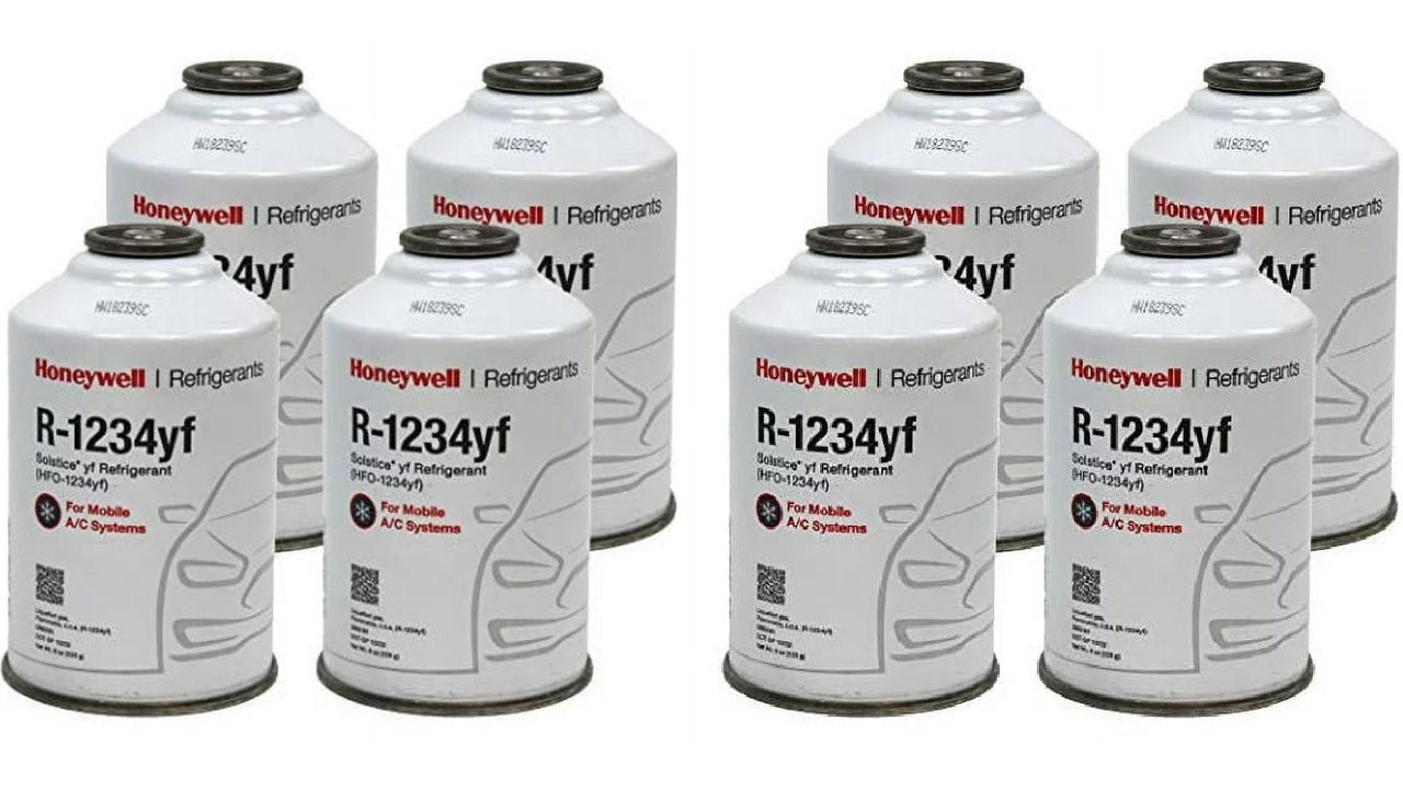 8-Pack_of_Honeywell_R-1234yf_Refrigerant_Cans Honeywell R-1234yf Refrigerant – 8 Cans (8oz Each), Genuine